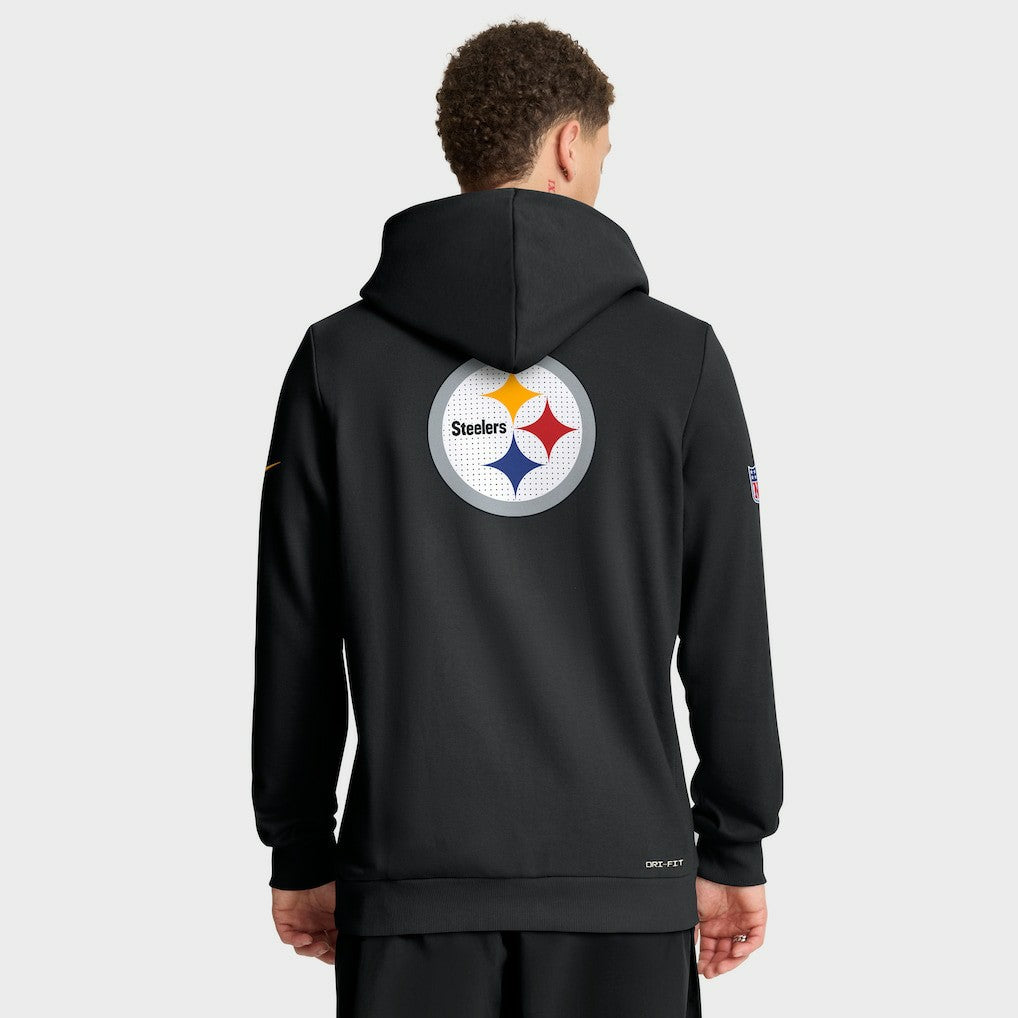 Pittsburgh Steelers Sideline Standard Issue Utility Player Dri-FIT Full-Zip Hoodie Black | Nike for Sale