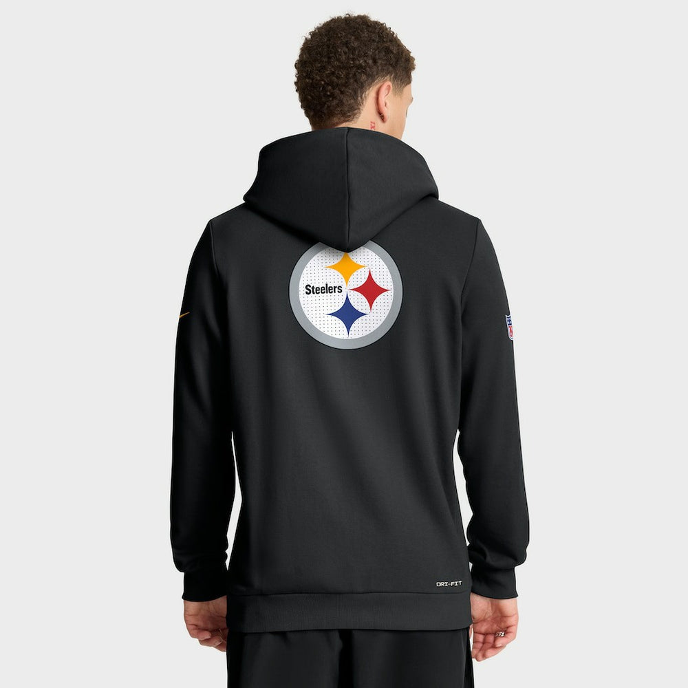 Pittsburgh Steelers Sideline Standard Issue Utility Player Dri-FIT Full-Zip Hoodie Black | Nike for Sale