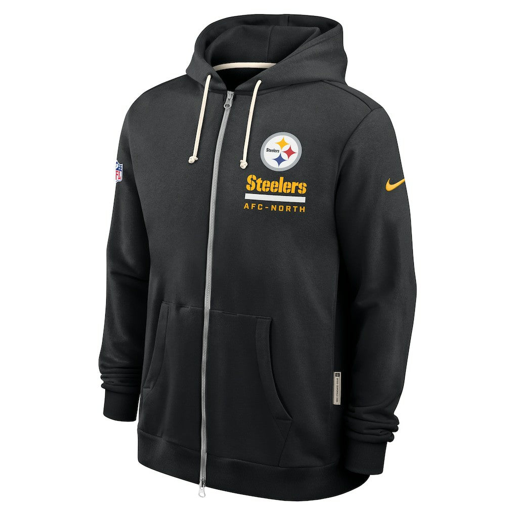 Pittsburgh Steelers Sideline Standard Issue Utility Player Dri-FIT Full-Zip Hoodie Black | Nike for Sale