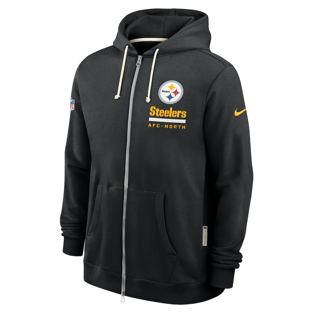 Pittsburgh Steelers Sideline Standard Issue Utility Player Dri-FIT Full-Zip Hoodie Black | Nike for Sale