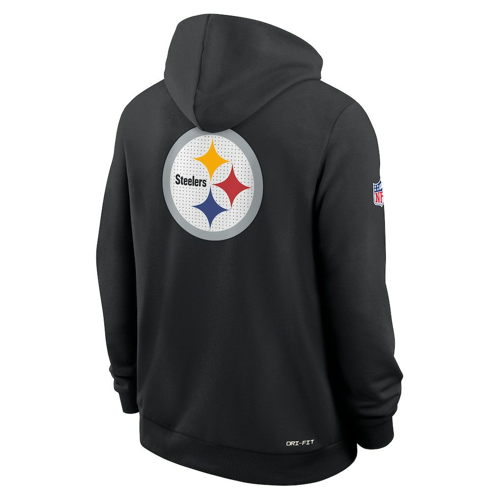 Pittsburgh Steelers Sideline Standard Issue Utility Player Dri-FIT Full-Zip Hoodie Black | Nike for Sale