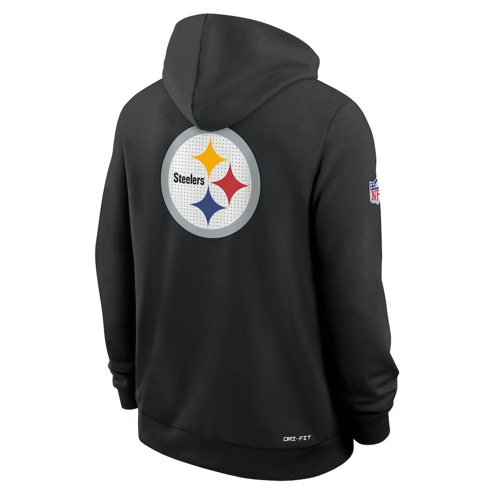 Pittsburgh Steelers Sideline Standard Issue Utility Player Dri-FIT Full-Zip Hoodie Black | Nike for Sale