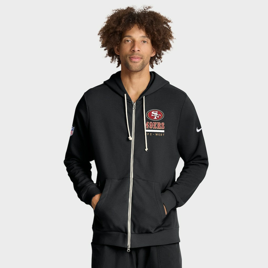 San Francisco 49ers Sideline Standard Issue Utility Player Dri-FIT Full-Zip Hoodie Black | Nike for Sale