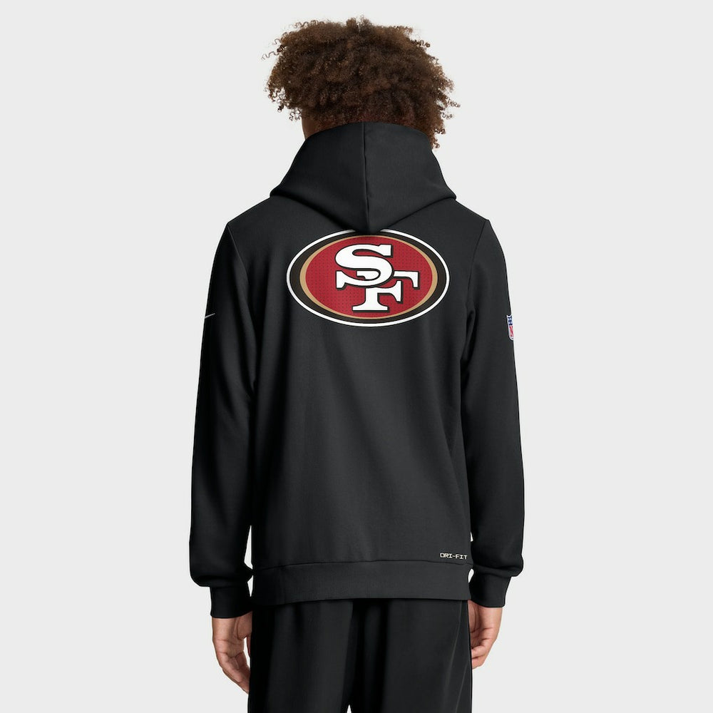 San Francisco 49ers Sideline Standard Issue Utility Player Dri-FIT Full-Zip Hoodie Black | Nike for Sale