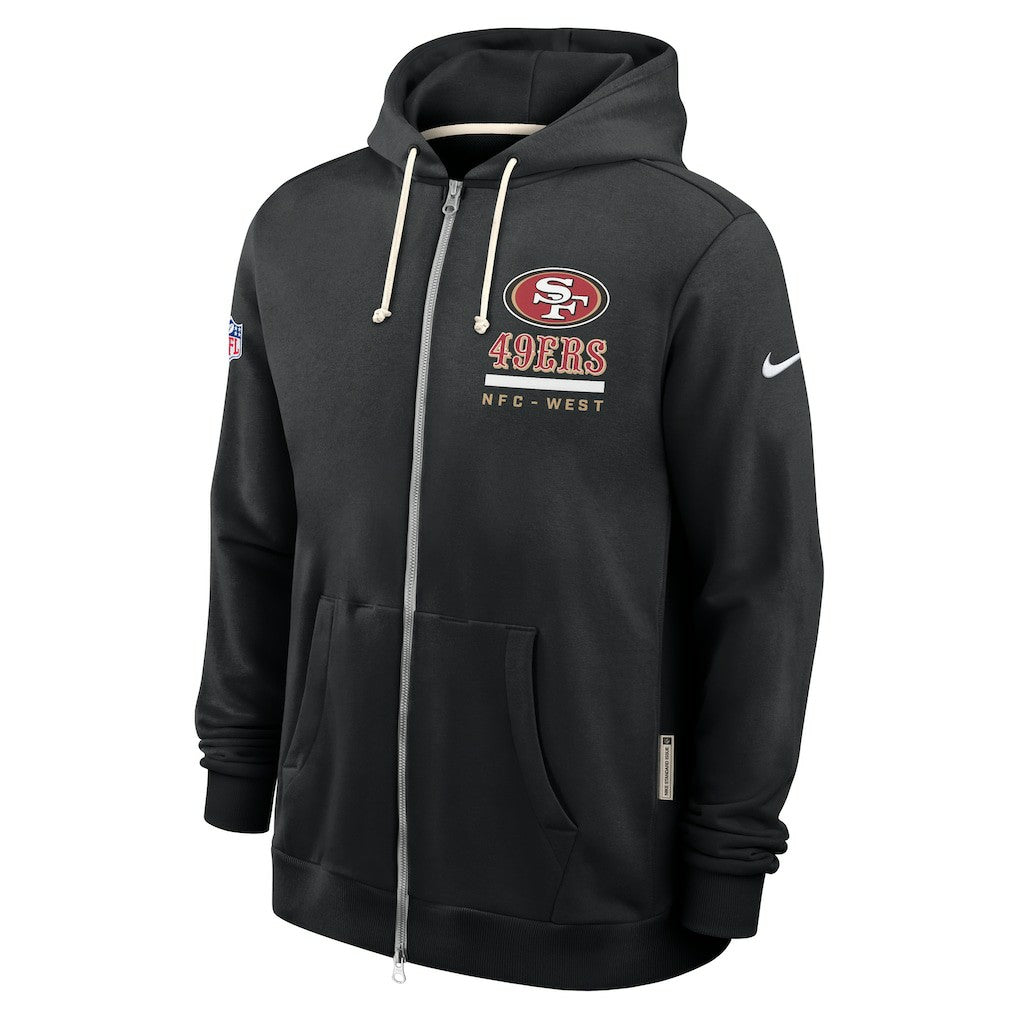 San Francisco 49ers Sideline Standard Issue Utility Player Dri-FIT Full-Zip Hoodie Black | Nike for Sale