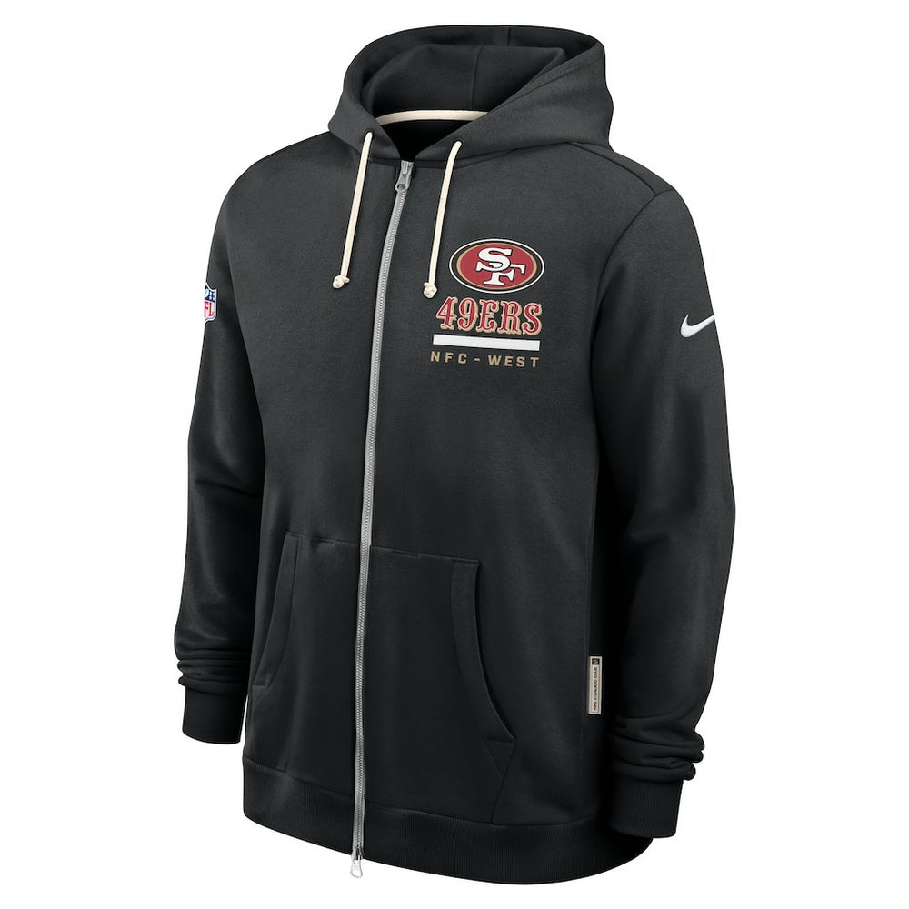 San Francisco 49ers Sideline Standard Issue Utility Player Dri-FIT Full-Zip Hoodie Black | Nike for Sale