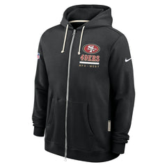 San Francisco 49ers Sideline Standard Issue Utility Player Dri-FIT Full-Zip Hoodie Black | Nike for Sale