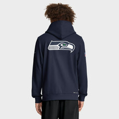 Seattle Seahawks Sideline Standard Issue Utility Player Dri-FIT Full-Zip Hoodie College Navy | Nike for Sale