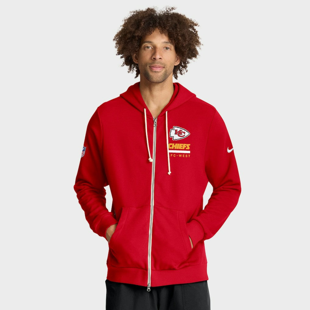 Kansas City Chiefs Sideline Standard Issue Utility Player Dri-FIT Full-Zip Hoodie Red | Nike for Sale