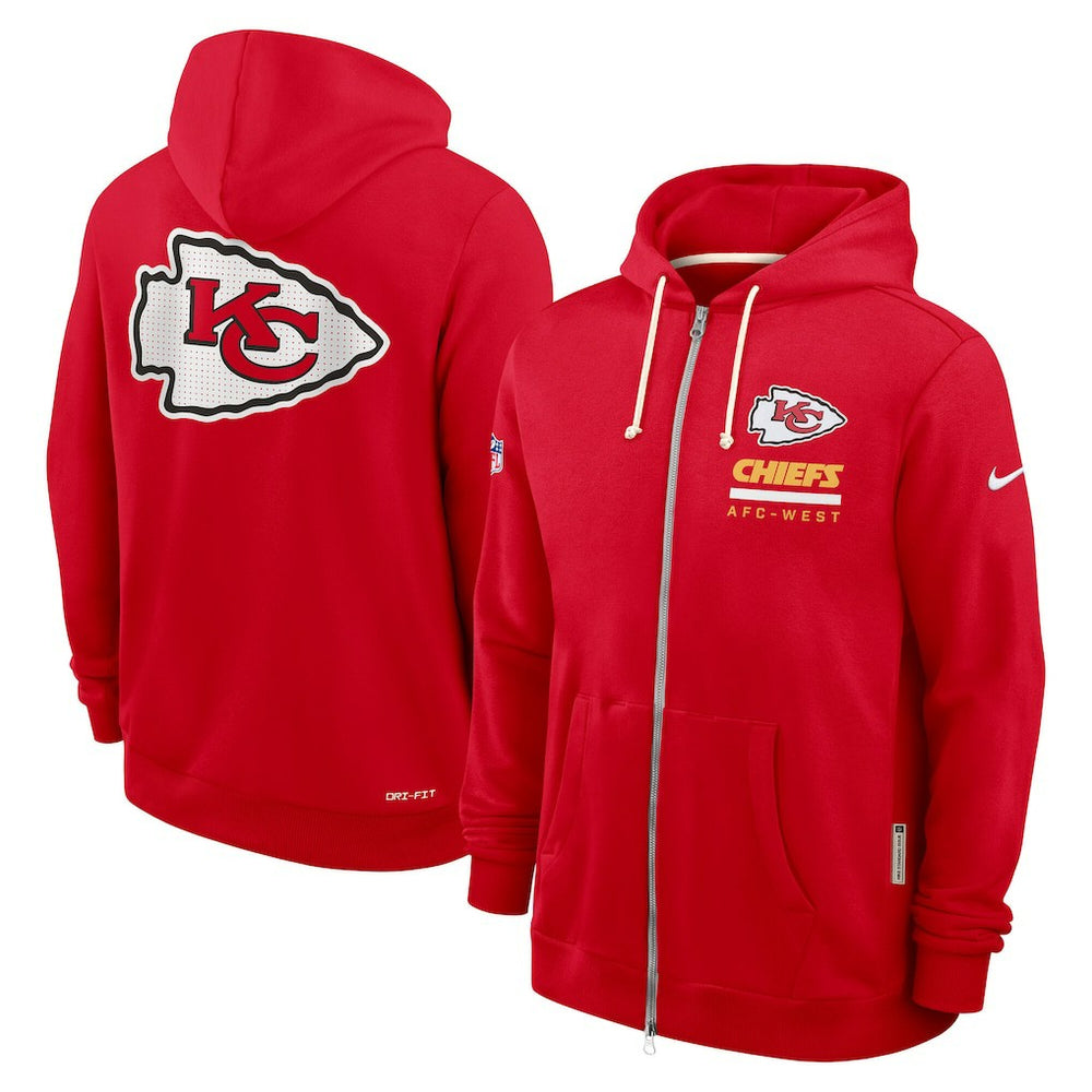 Kansas City Chiefs Sideline Standard Issue Utility Player Dri-FIT Full-Zip Hoodie Red | Nike for Sale