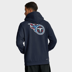 Tennessee Titans Sideline Standard Issue Utility Player Dri-FIT Full-Zip Hoodie Navy | Nike for Sale