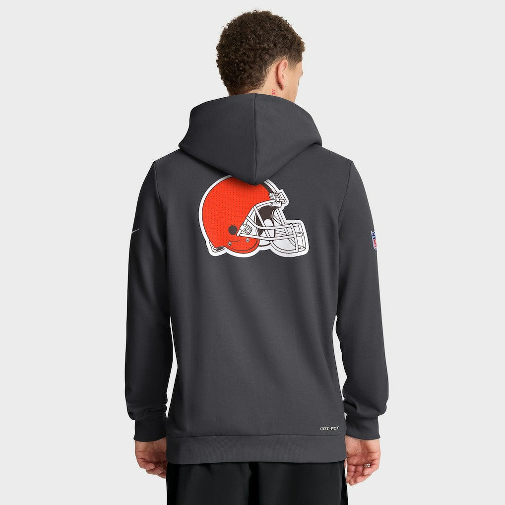 Cleveland Browns Sideline Standard Issue Utility Player Dri-FIT Full-Zip Hoodie Anthracite | Nike for Sale