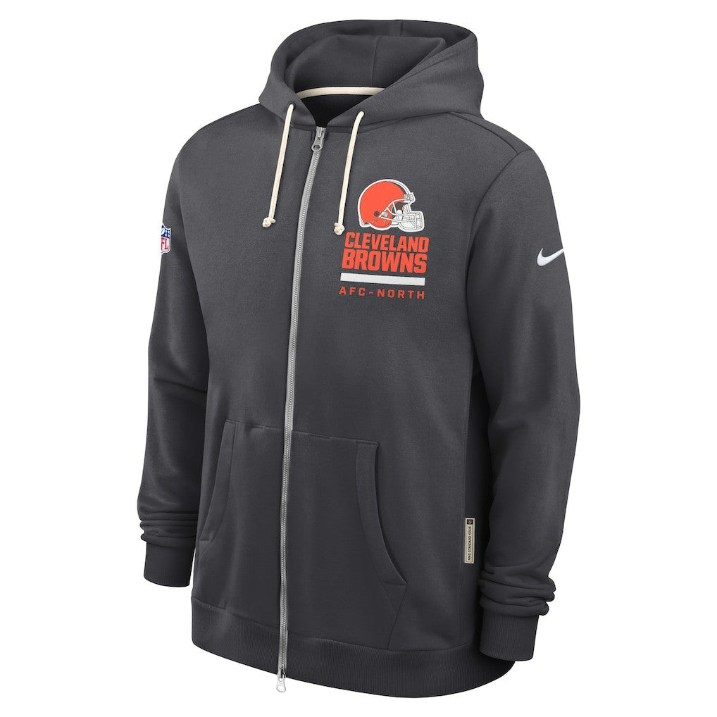 Cleveland Browns Sideline Standard Issue Utility Player Dri-FIT Full-Zip Hoodie Anthracite | Nike for Sale