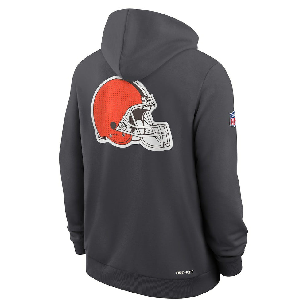 Cleveland Browns Sideline Standard Issue Utility Player Dri-FIT Full-Zip Hoodie Anthracite | Nike for Sale