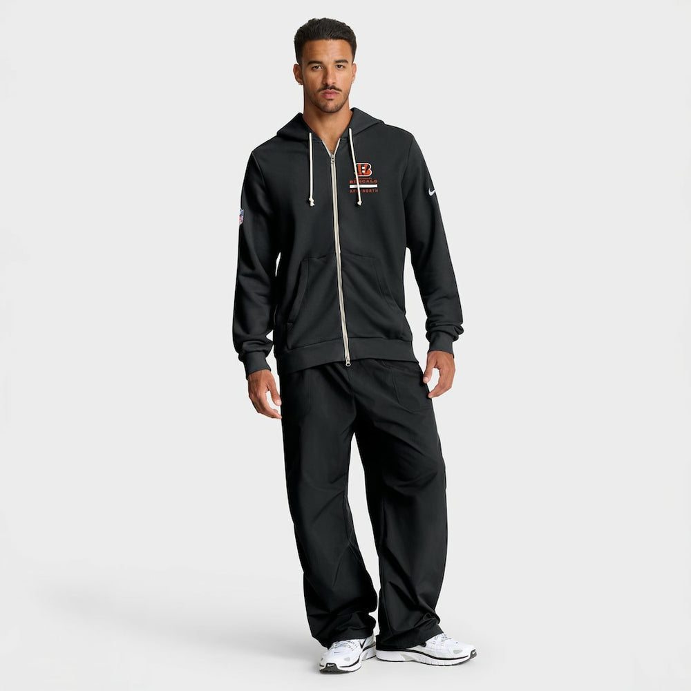 Cincinnati Bengals Sideline Standard Issue Utility Player Dri-FIT Full-Zip Hoodie Black | Nike for Sale