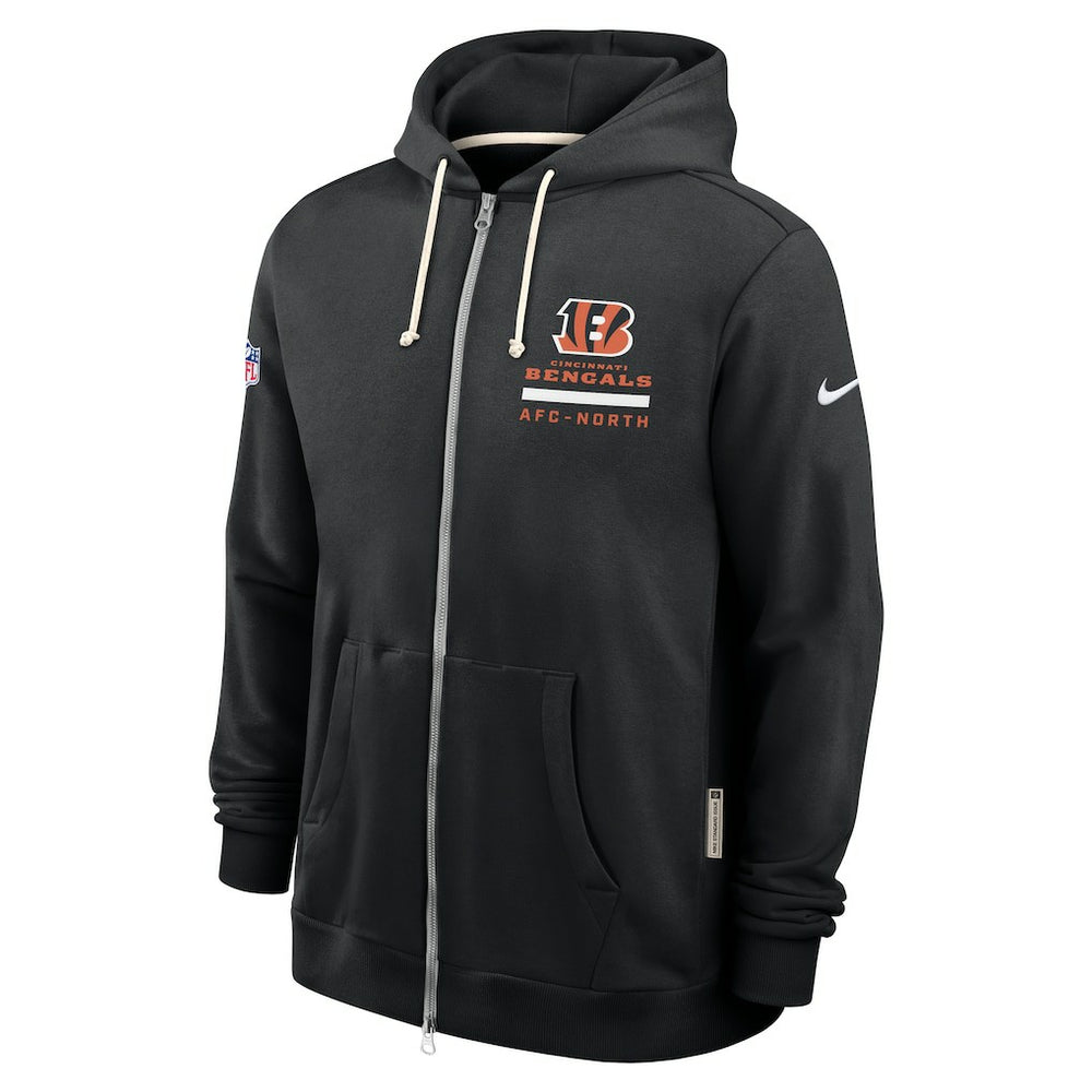 Cincinnati Bengals Sideline Standard Issue Utility Player Dri-FIT Full-Zip Hoodie Black | Nike for Sale