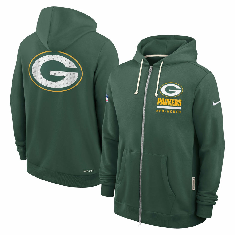 Green Bay Packers Sideline Standard Issue Utility Player Dri-FIT Full-Zip Hoodie Green | Nike for Sale