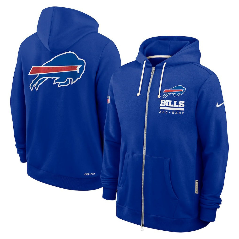Buffalo Bills Sideline Standard Issue Utility Player Dri-FIT Full-Zip Hoodie Royal | Nike for Sale