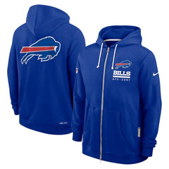 Buffalo Bills Sideline Standard Issue Utility Player Dri-FIT Full-Zip Hoodie Royal | Nike for Sale