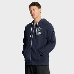 Dallas Cowboys Sideline Standard Issue Utility Player Dri-FIT Full-Zip Hoodie Navy | Nike for Sale