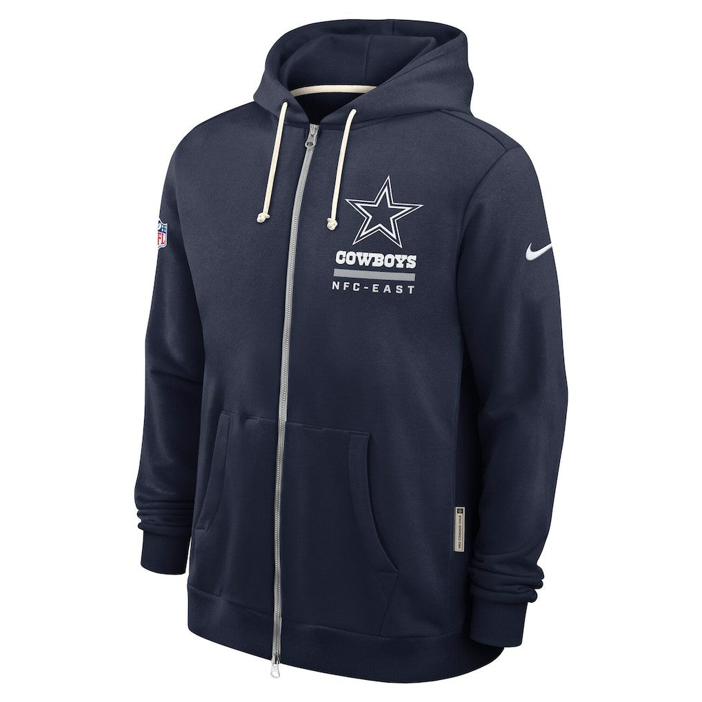 Dallas Cowboys Sideline Standard Issue Utility Player Dri-FIT Full-Zip Hoodie Navy | Nike for Sale