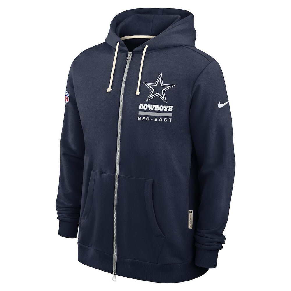 Dallas Cowboys Sideline Standard Issue Utility Player Dri-FIT Full-Zip Hoodie Navy | Nike for Sale