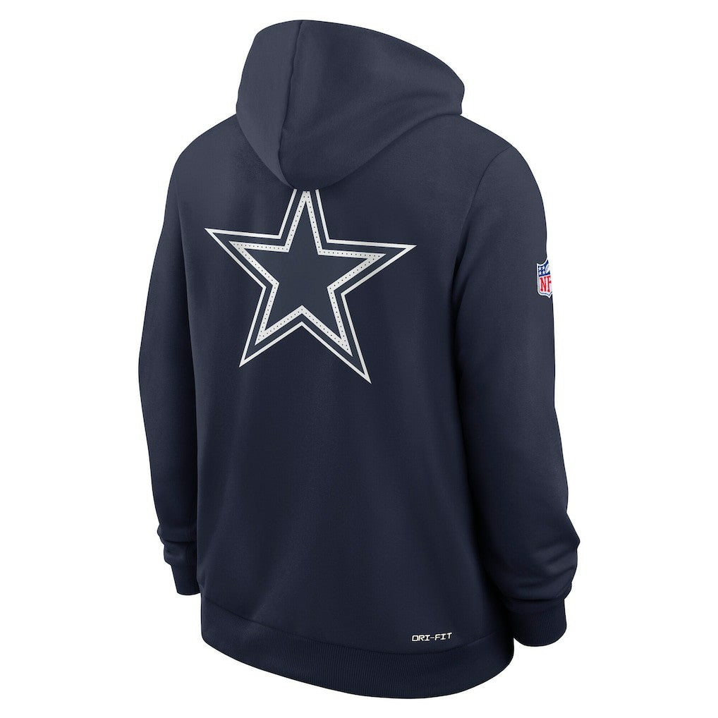 Dallas Cowboys Sideline Standard Issue Utility Player Dri-FIT Full-Zip Hoodie Navy | Nike for Sale