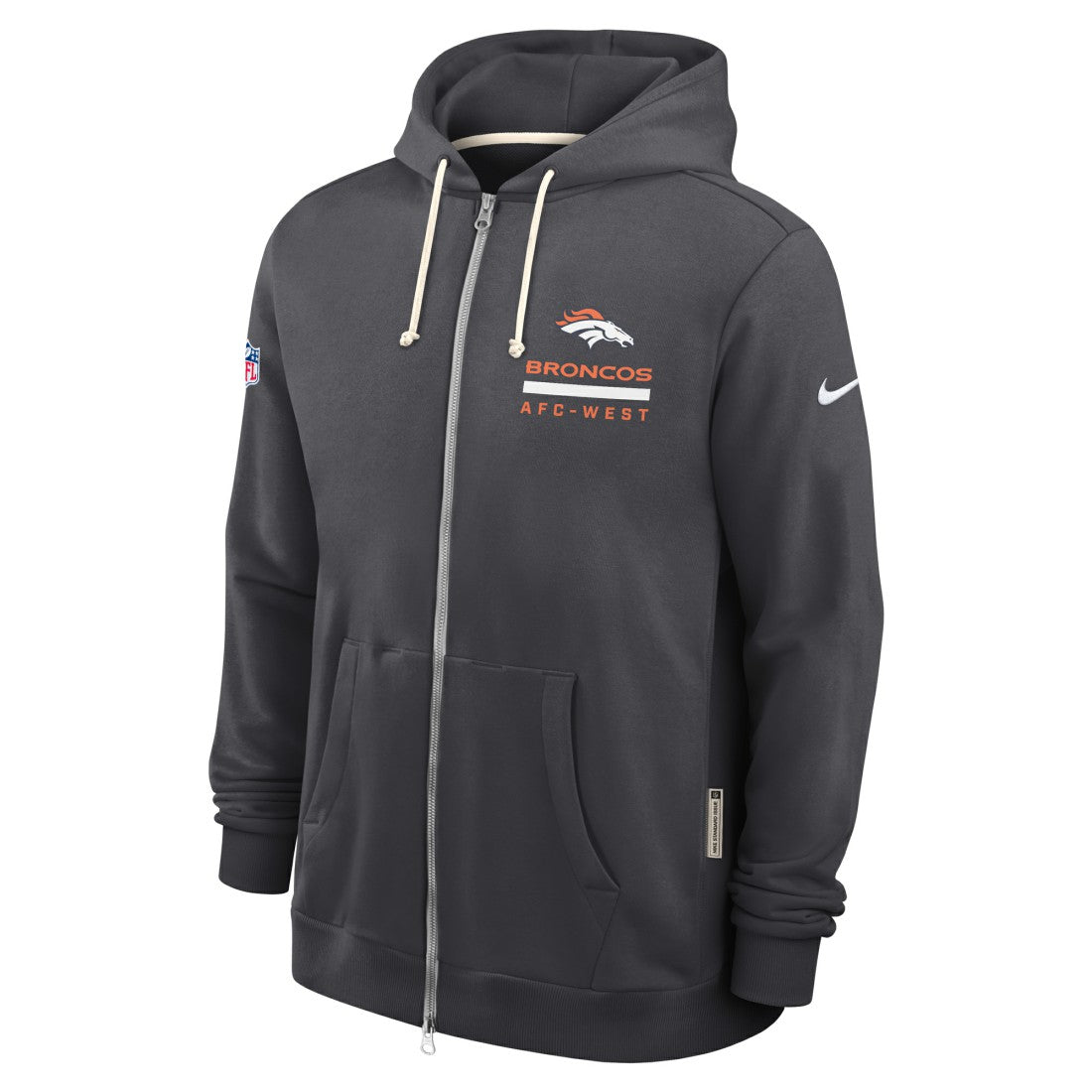Denver Broncos Sideline Standard Issue Utility Player Dri-FIT Full-Zip Hoodie Anthracite | Nike for Sale