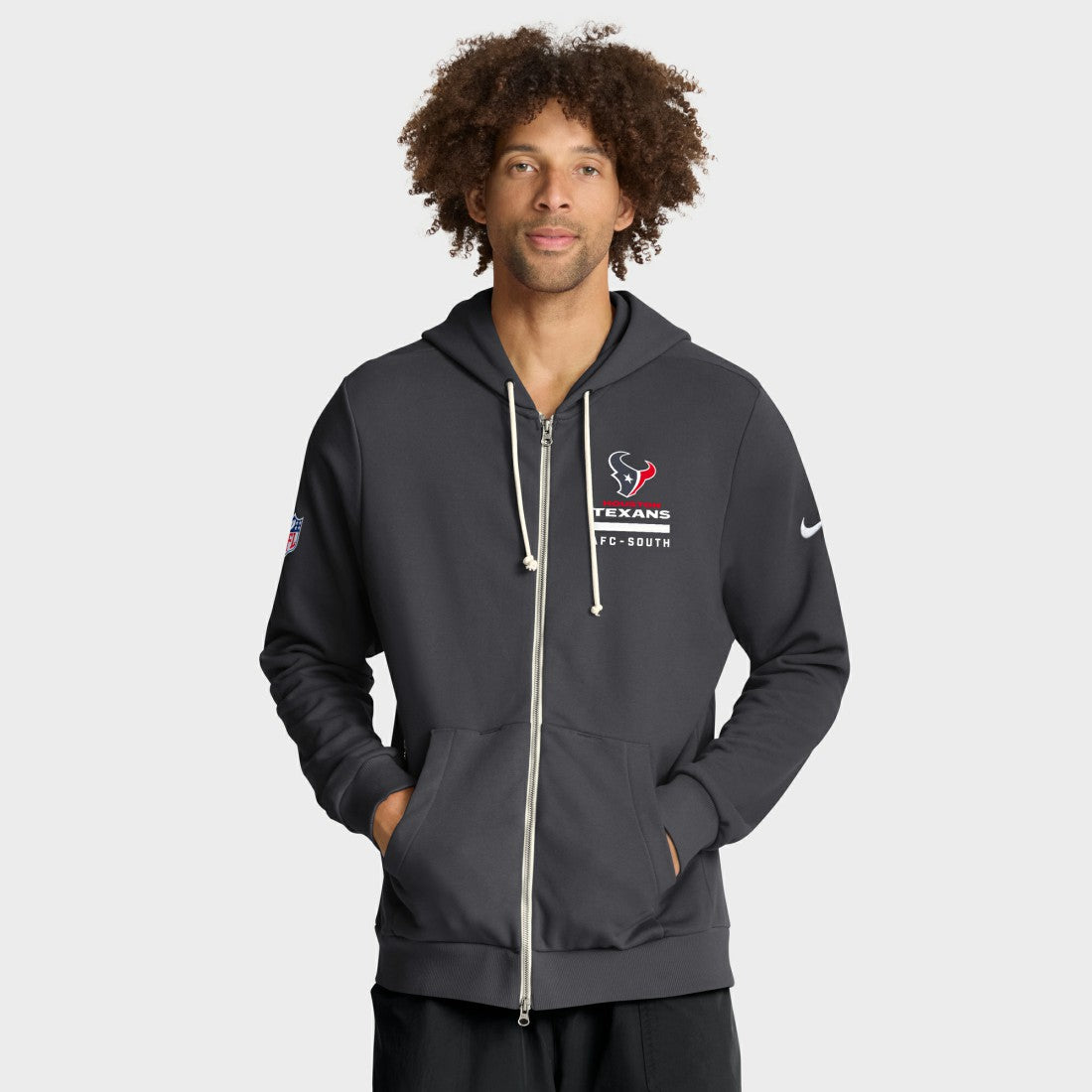 Houston Texans Sideline Standard Issue Utility Player Dri-FIT Full-Zip Hoodie Anthracite | Nike for Sale