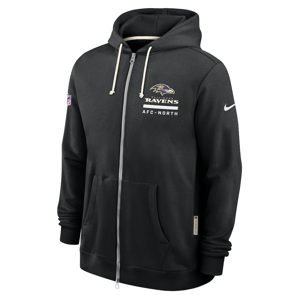 Baltimore Ravens Sideline Standard Issue Utility Player Dri-FIT Full-Zip Hoodie Black | Nike for Sale