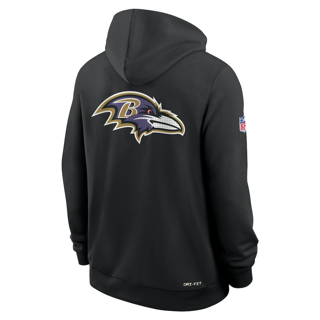 Baltimore Ravens Sideline Standard Issue Utility Player Dri-FIT Full-Zip Hoodie Black | Nike for Sale