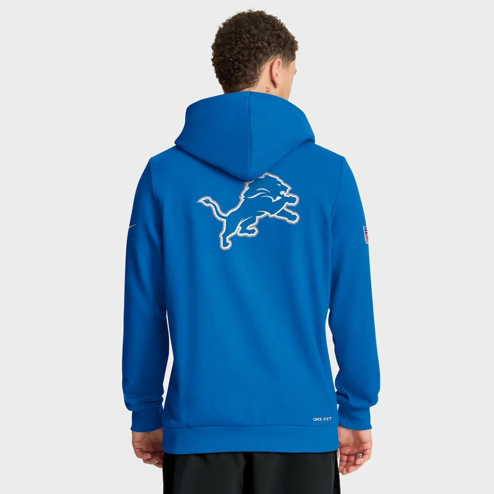 Detroit Lions Sideline Standard Issue Utility Player Dri-FIT Full-Zip Hoodie Blue | Nike for Sale