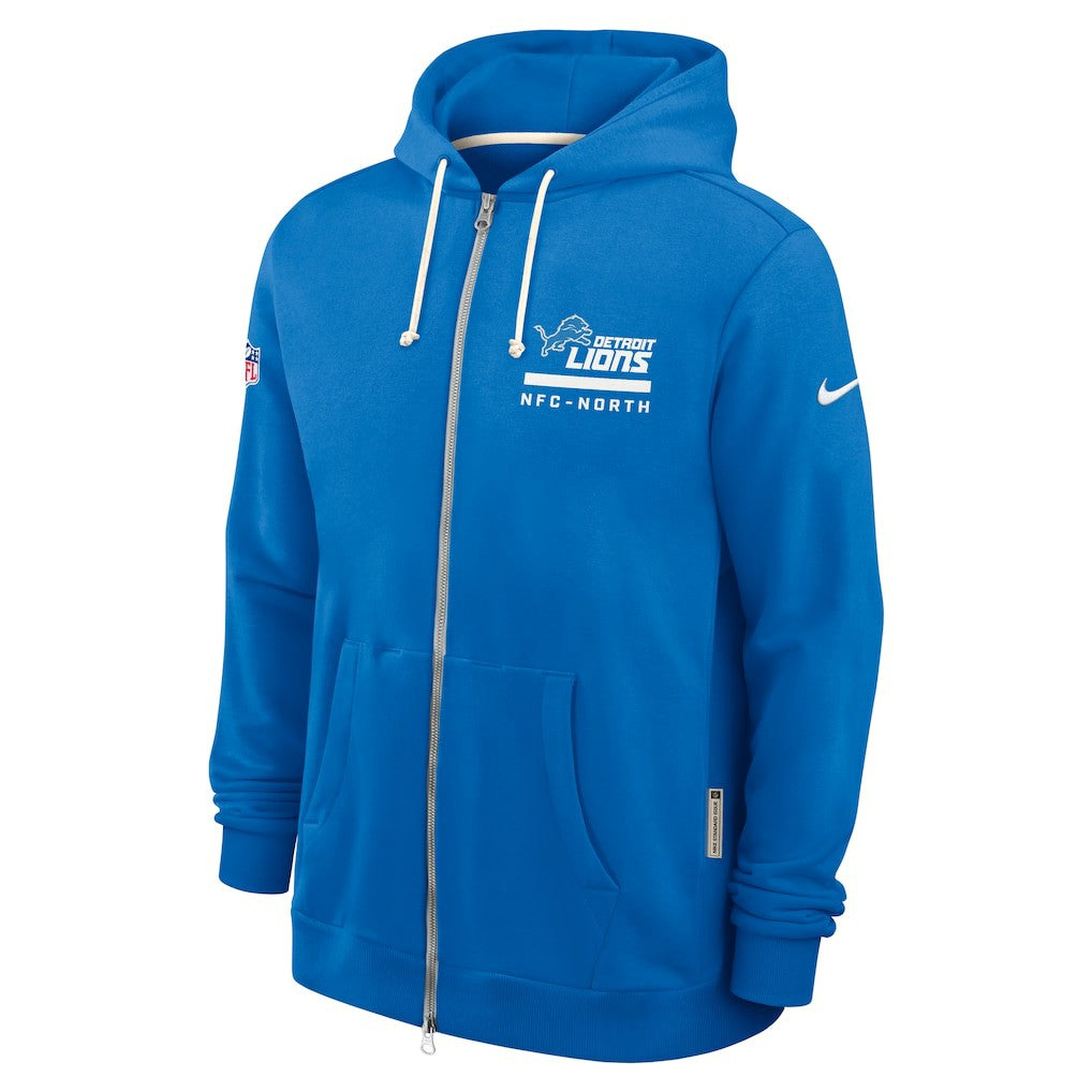 Detroit Lions Sideline Standard Issue Utility Player Dri-FIT Full-Zip Hoodie Blue | Nike for Sale