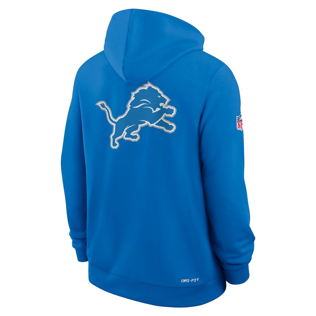 Detroit Lions Sideline Standard Issue Utility Player Dri-FIT Full-Zip Hoodie Blue | Nike for Sale