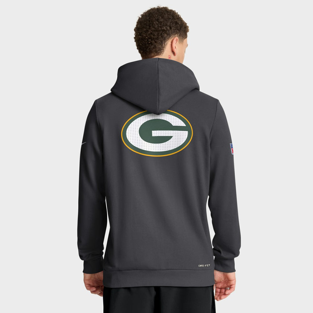 Green Bay Packers Sideline Standard Issue Utility Player Dri-FIT Full-Zip Hoodie Anthracite | Nike for Sale