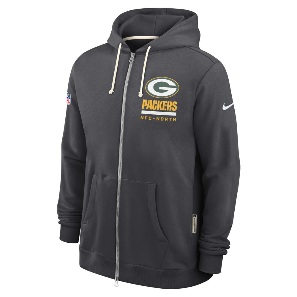 Green Bay Packers Sideline Standard Issue Utility Player Dri-FIT Full-Zip Hoodie Anthracite | Nike for Sale