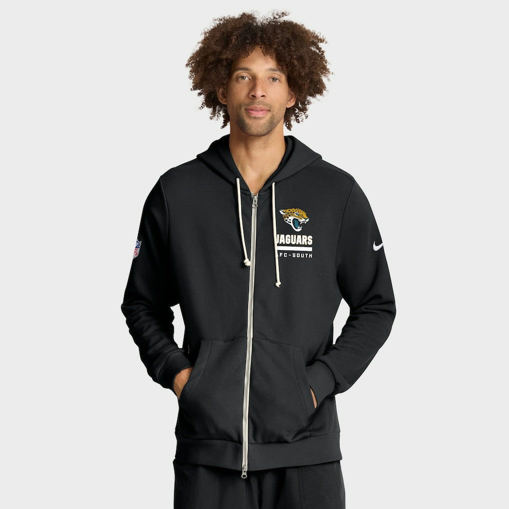Jacksonville Jaguars Sideline Standard Issue Utility Player Dri-FIT Full-Zip Hoodie Black | Nike for Sale