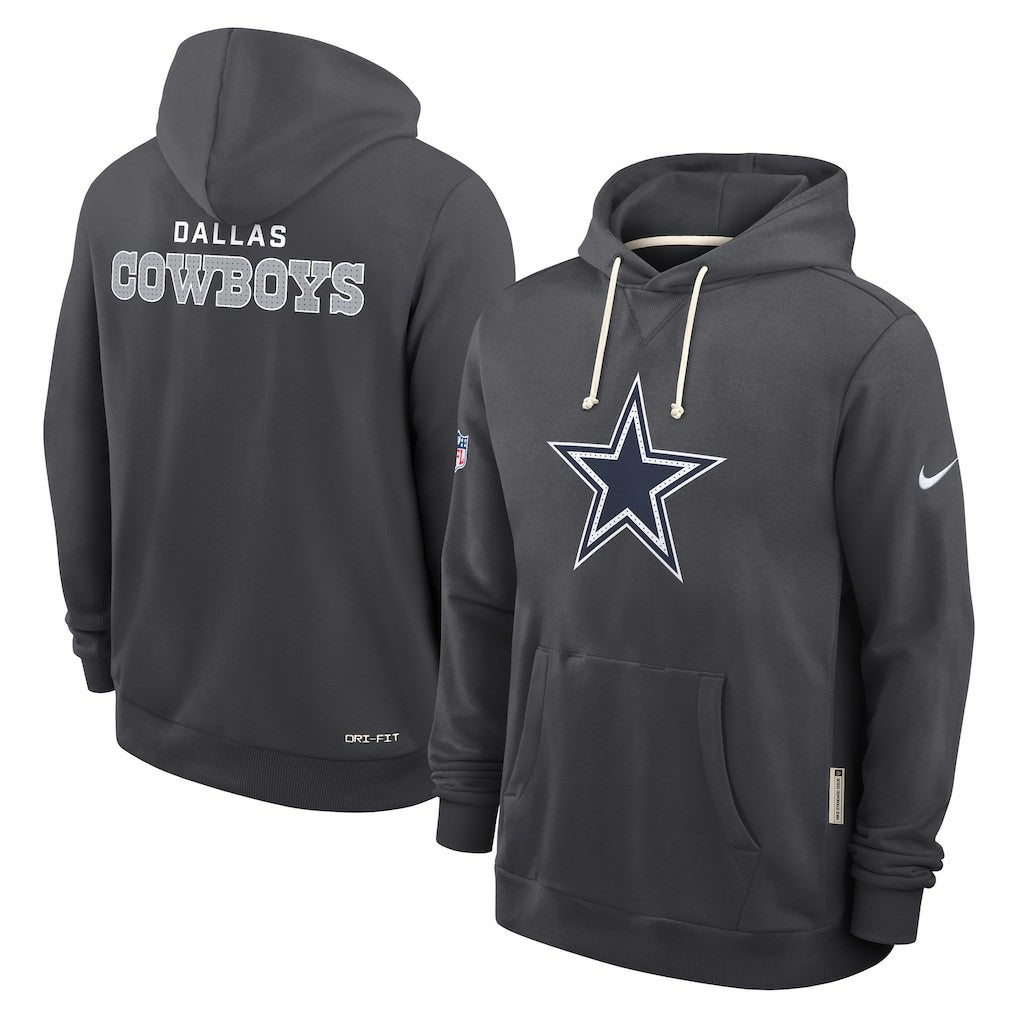 Dallas Cowboys Sideline Standard Issue Initial Home Dri-FIT Hoodie Anthracite | Nike for Sale