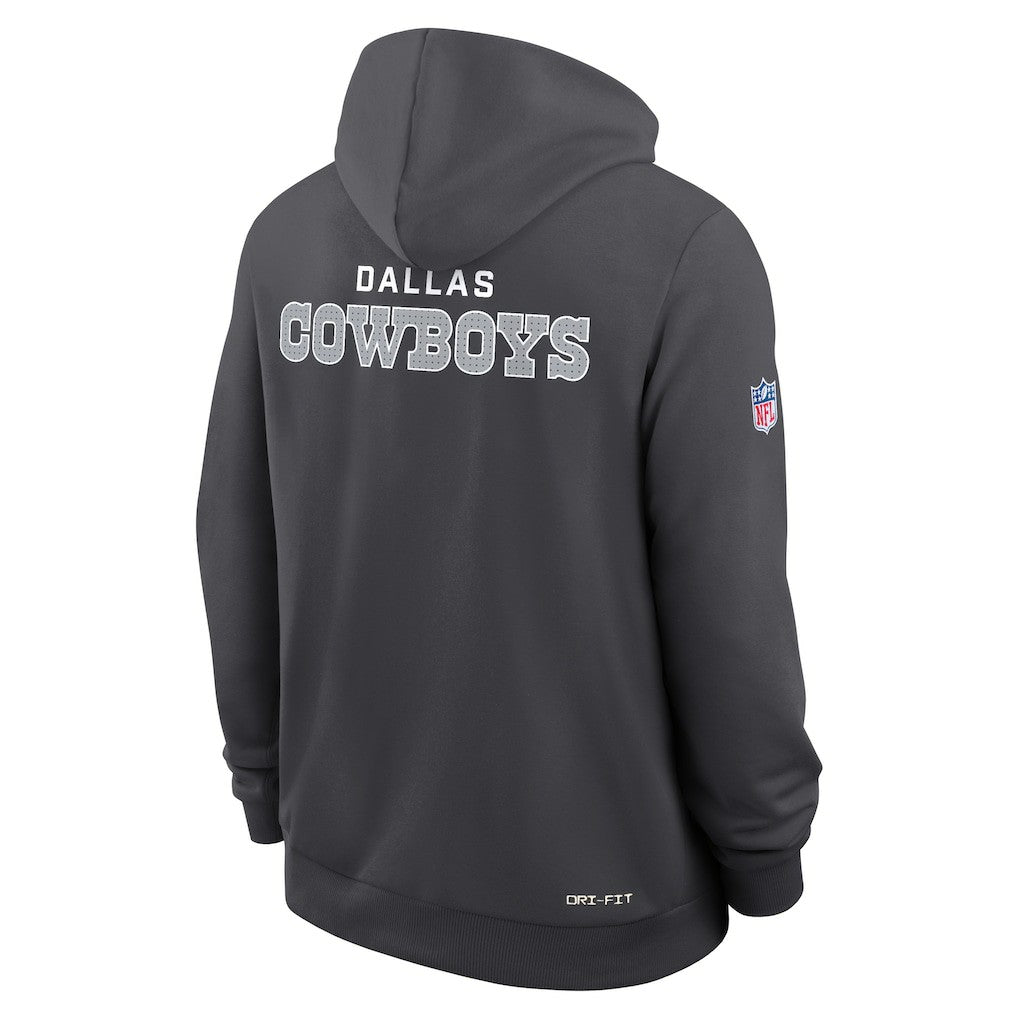 Dallas Cowboys Sideline Standard Issue Initial Home Dri-FIT Hoodie Anthracite | Nike for Sale