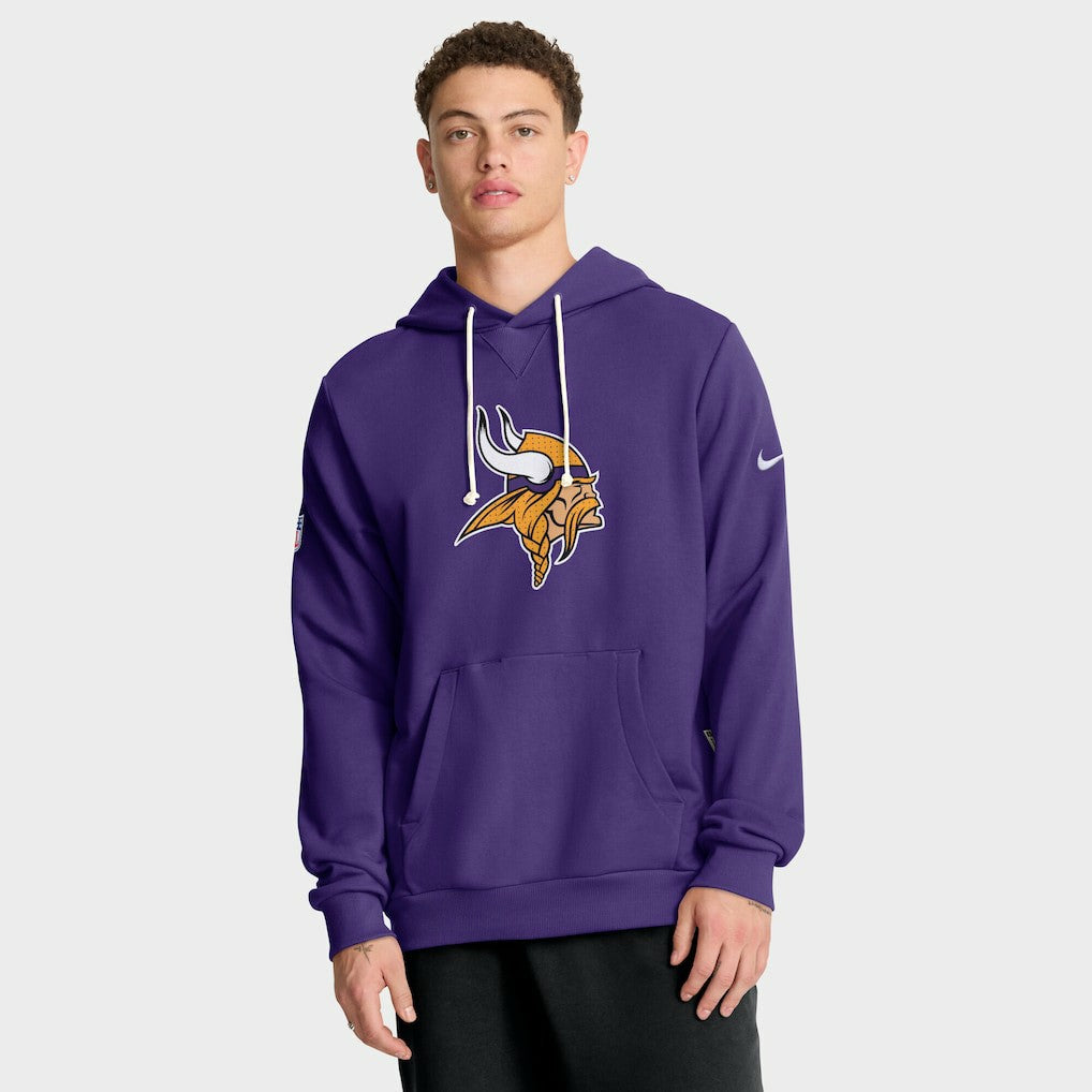 Minnesota Vikings Sideline Standard Issue Initial Home Dri-FIT Hoodie Purple | Nike for Sale