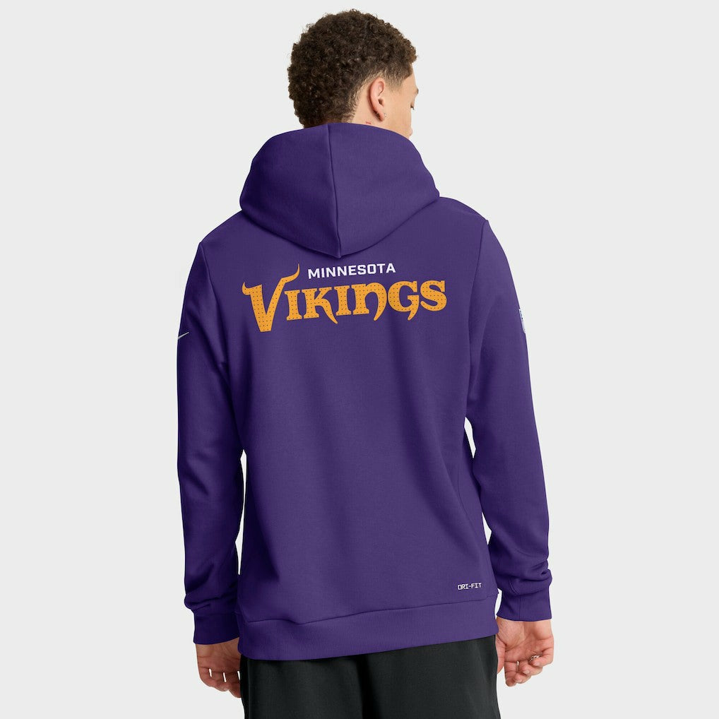Minnesota Vikings Sideline Standard Issue Initial Home Dri-FIT Hoodie Purple | Nike for Sale