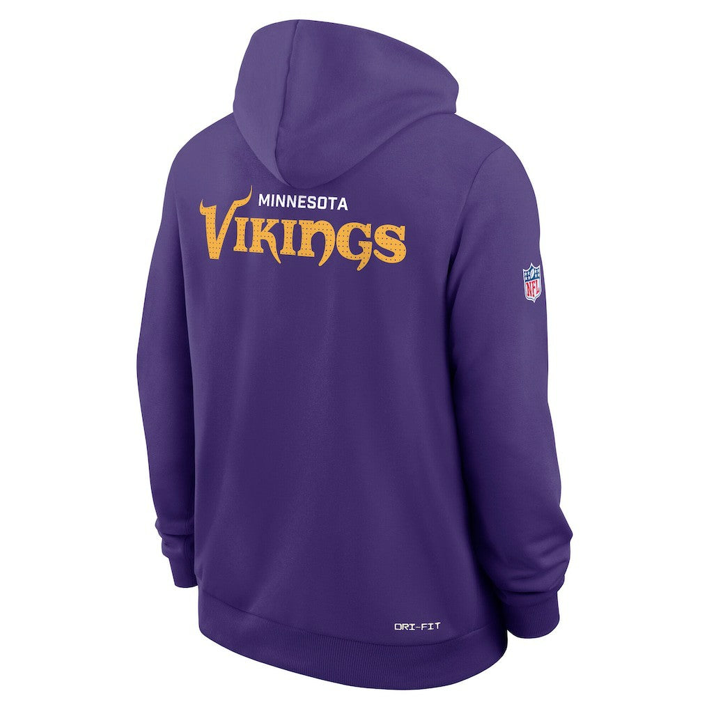 Minnesota Vikings Sideline Standard Issue Initial Home Dri-FIT Hoodie Purple | Nike for Sale