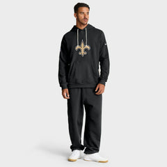 New Orleans Saints Sideline Standard Issue Initial Home Dri-FIT Hoodie Black | Nike for Sale
