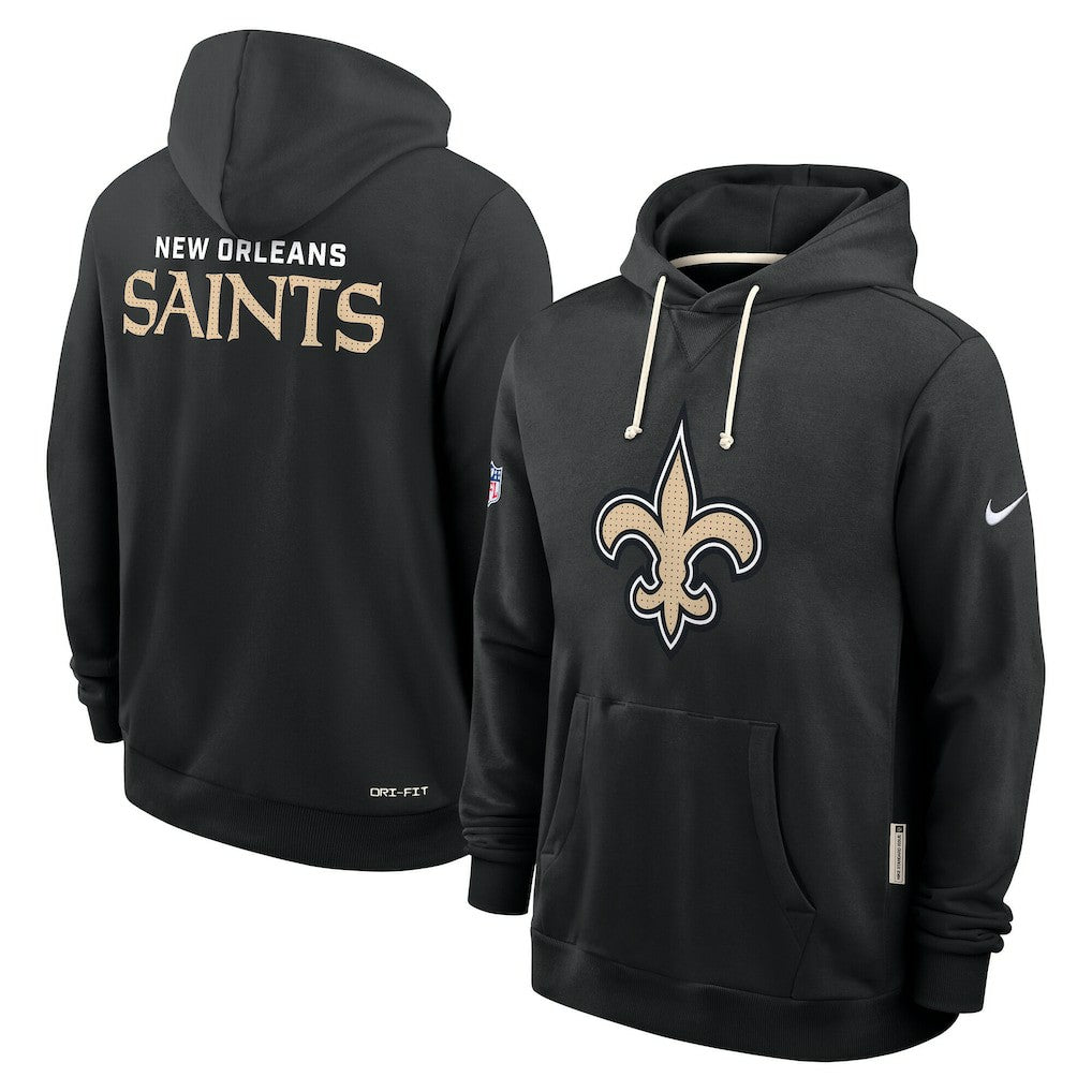 New Orleans Saints Sideline Standard Issue Initial Home Dri-FIT Hoodie Black | Nike for Sale