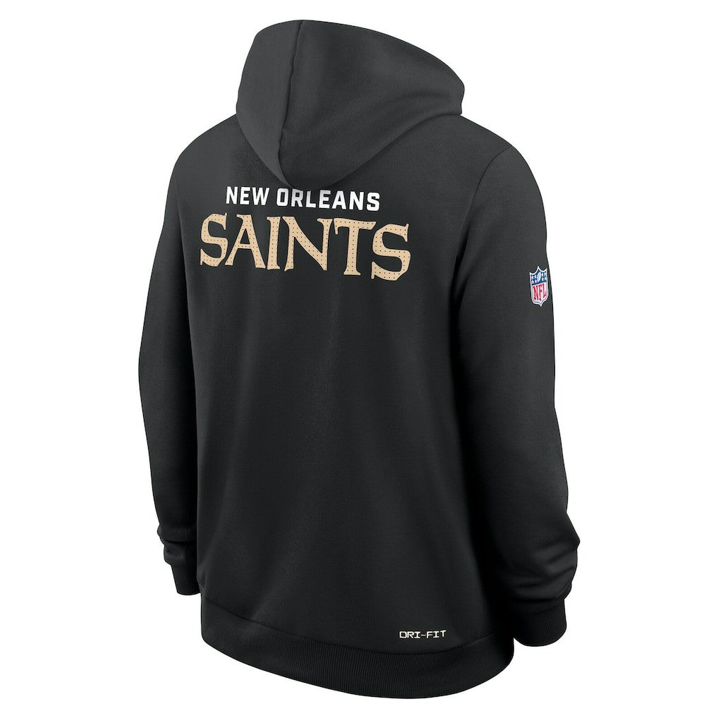 New Orleans Saints Sideline Standard Issue Initial Home Dri-FIT Hoodie Black | Nike for Sale