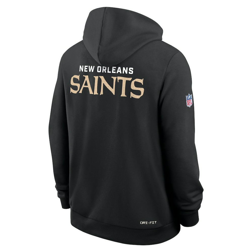 New Orleans Saints Sideline Standard Issue Initial Home Dri-FIT Hoodie Black | Nike for Sale
