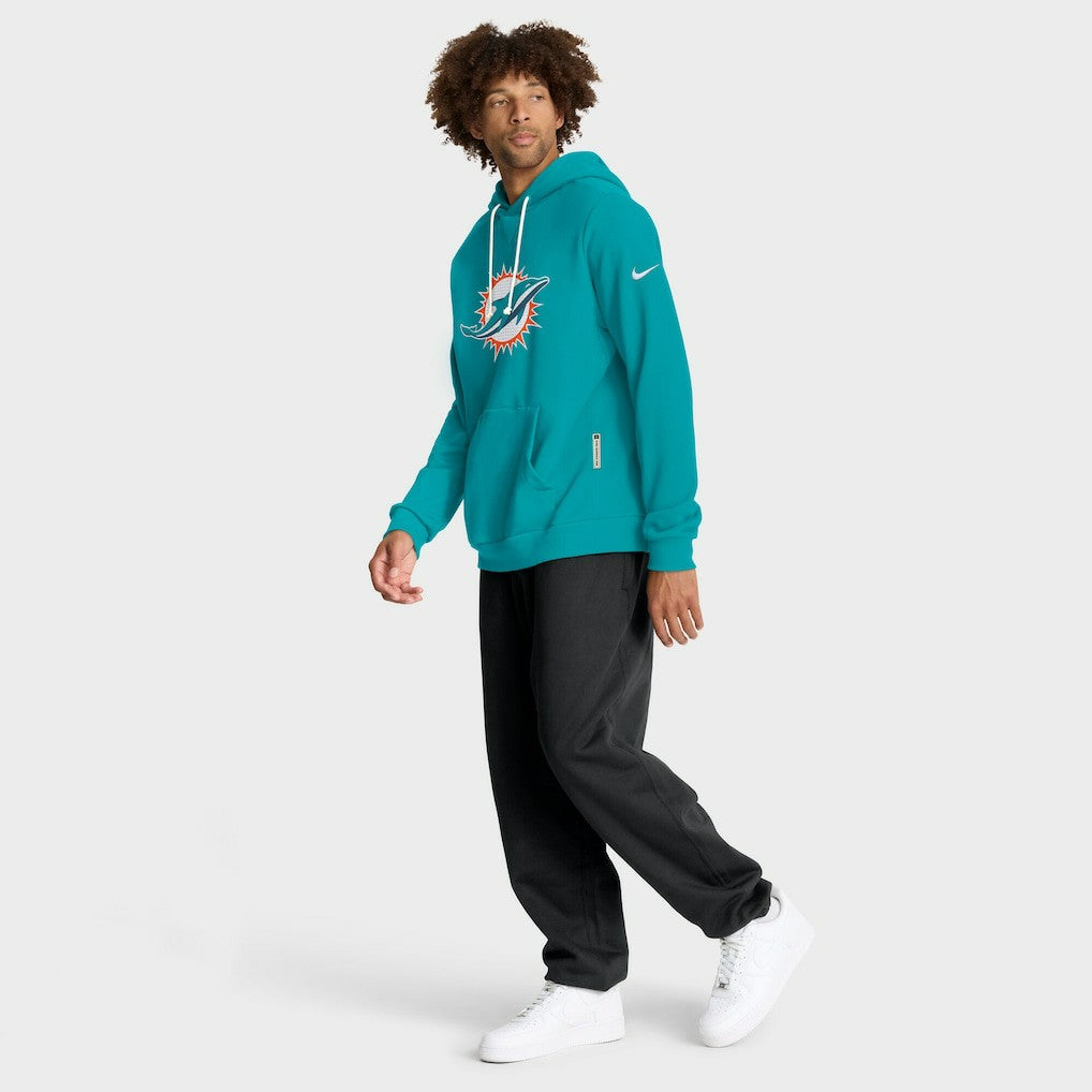 Miami Dolphins Sideline Standard Issue Initial Home Dri-FIT Hoodie Aqua | Nike for Sale