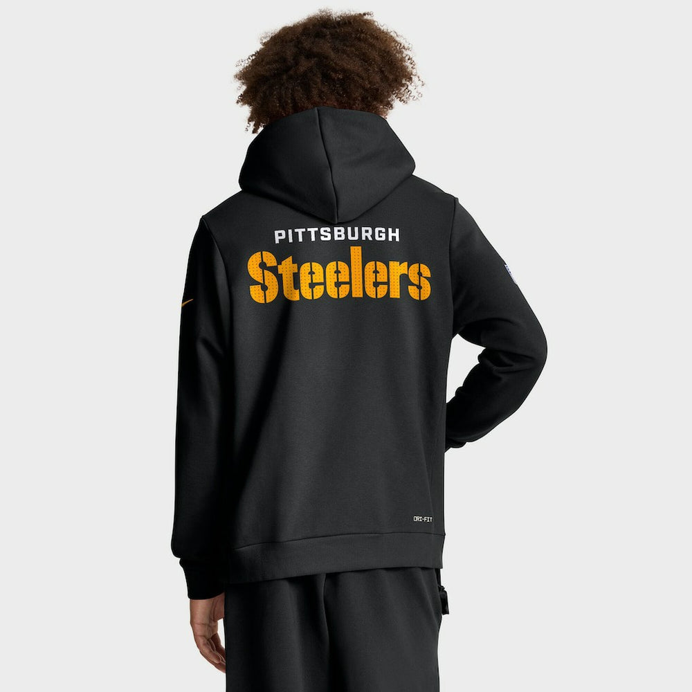 Pittsburgh Steelers Sideline Standard Issue Initial Home Dri-FIT Hoodie Black | Nike for Sale