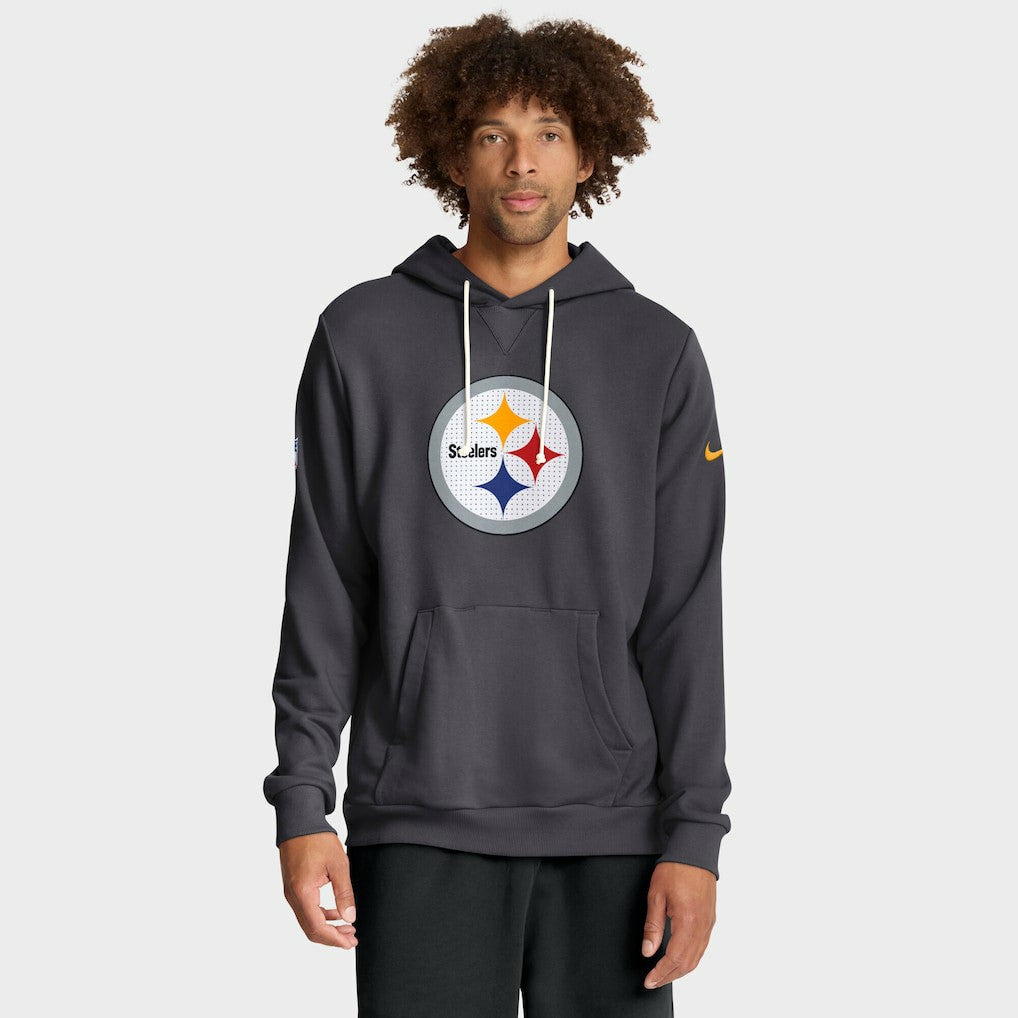 Pittsburgh Steelers Sideline Standard Issue Initial Home Dri-FIT Hoodie Anthracite | Nike for Sale