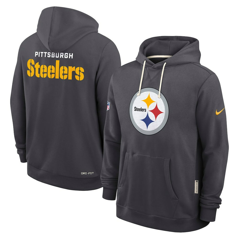Pittsburgh Steelers Sideline Standard Issue Initial Home Dri-FIT Hoodie Anthracite | Nike for Sale